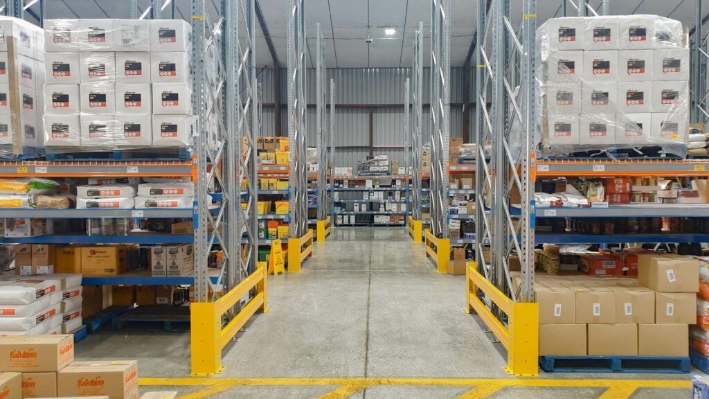 Pallet racking end of aisles