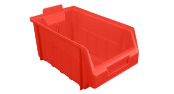 Lamson style bin in red